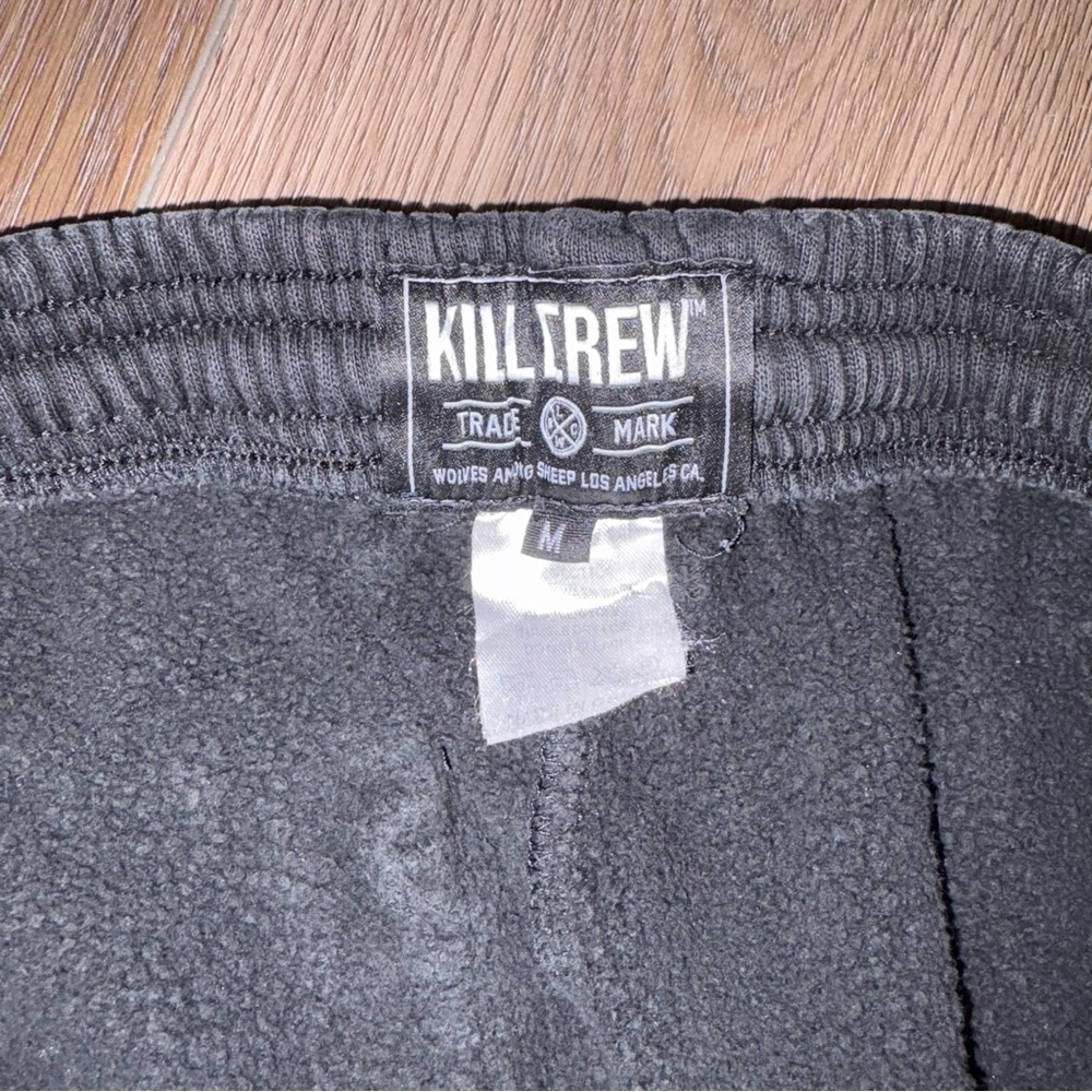 📌SOLD📌 Kill Crew | Black & White Heavyweight Lux Flame Sweatpants - Picture 5 of 9
